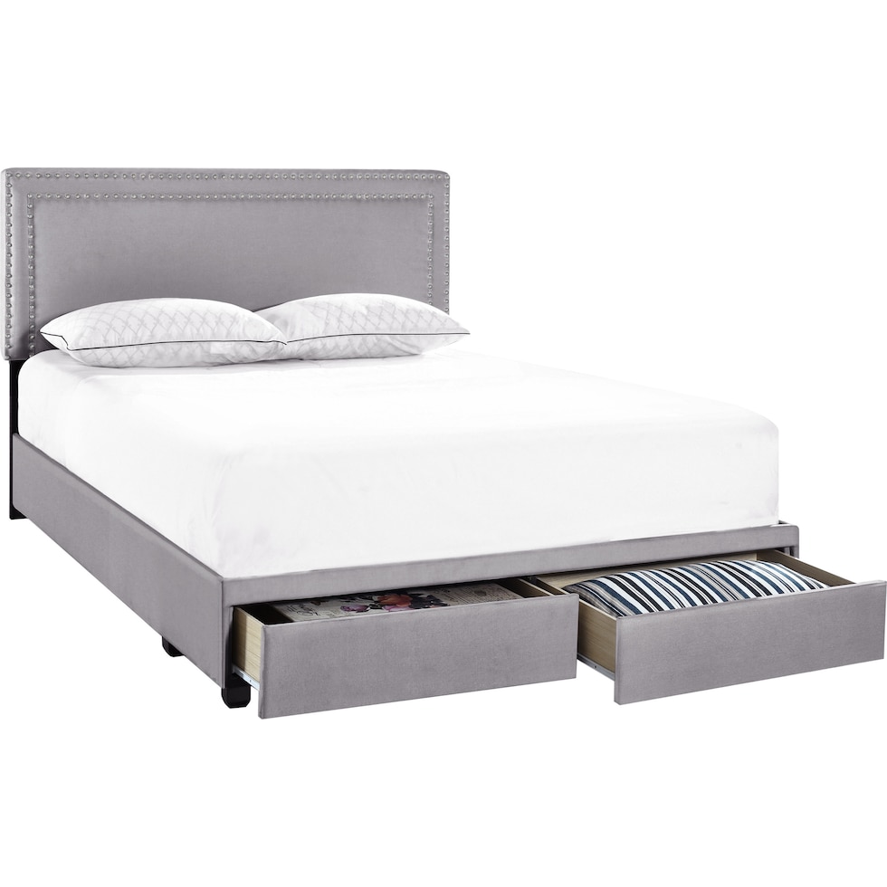 devereaux gray king bed   