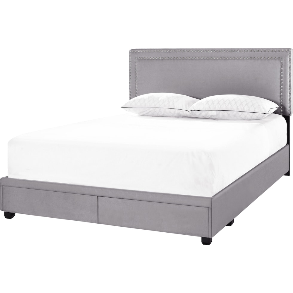 devereaux gray king bed   