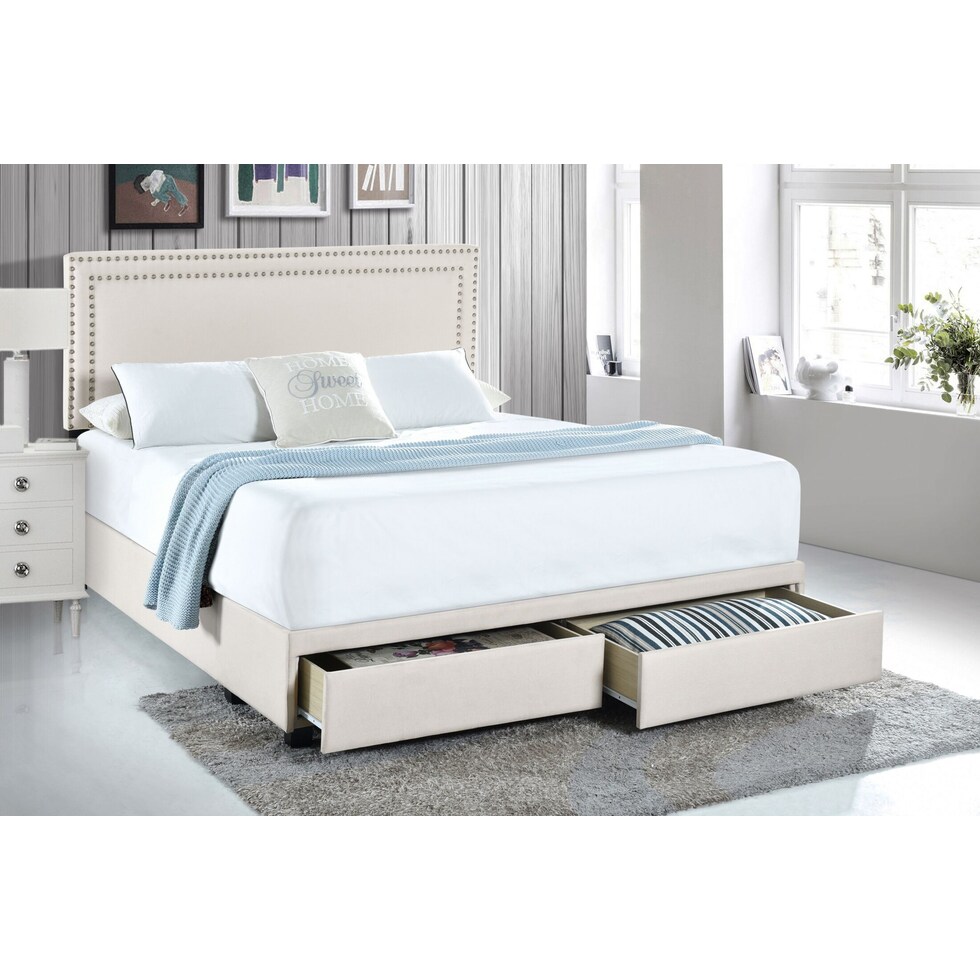 devereaux gray queen bed   