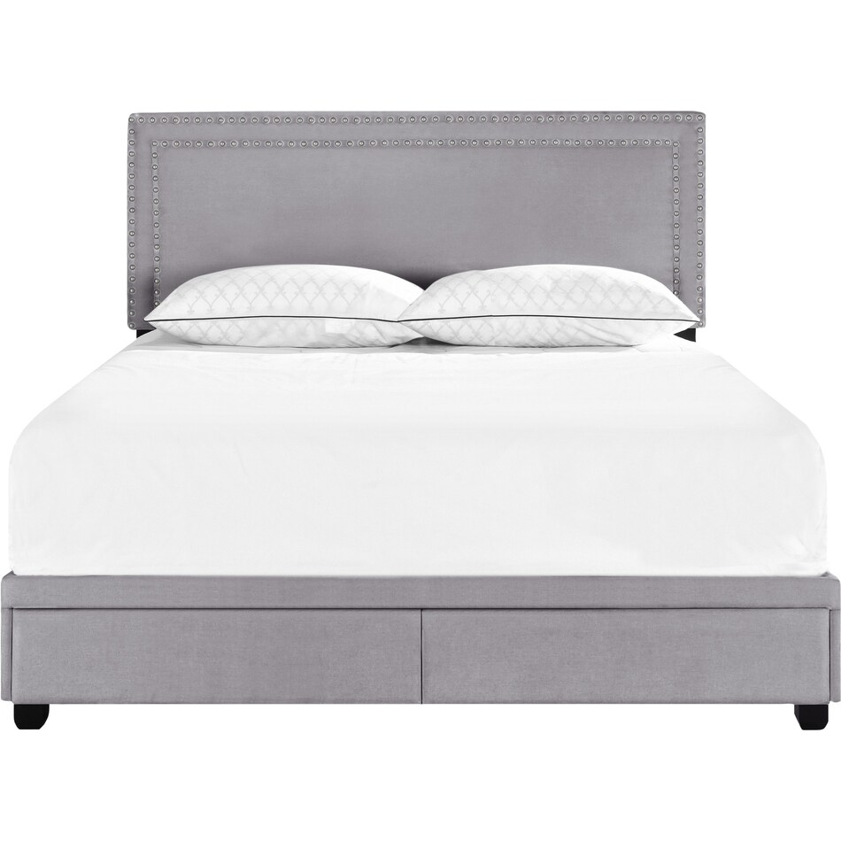 devereaux gray queen bed   