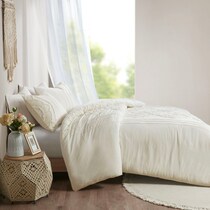 devereaux white king california king bedding set   