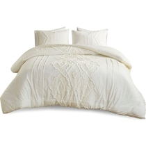 devereaux white king california king bedding set   