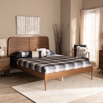 devika dark brown queen bed   