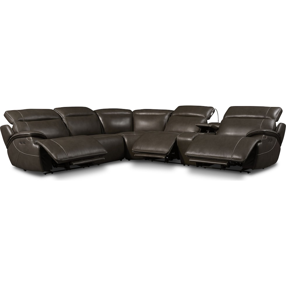 devon gray sectional   