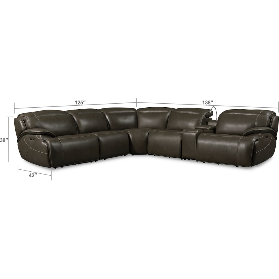 devon gray sectional   