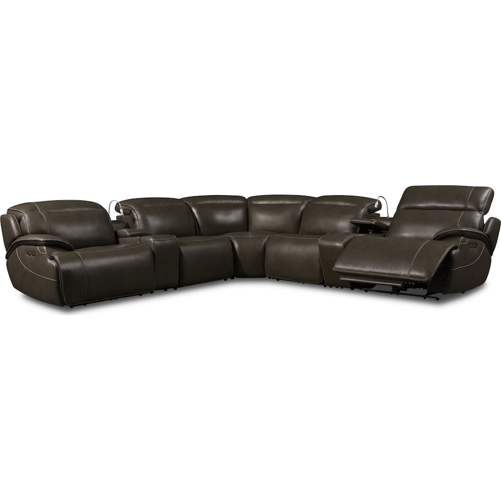 devon gray sectional   