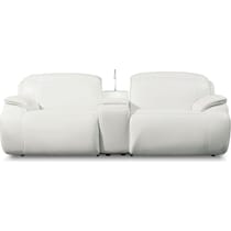 devon white loveseat   