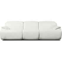 devon white power reclining sofa   