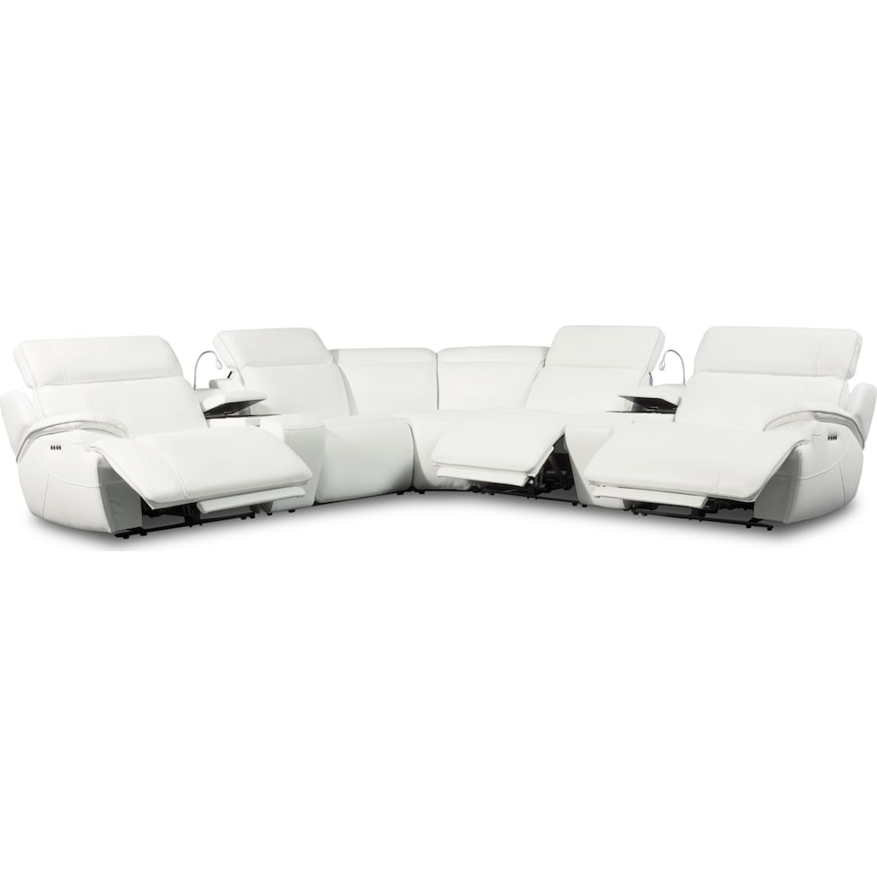 devon white sectional   