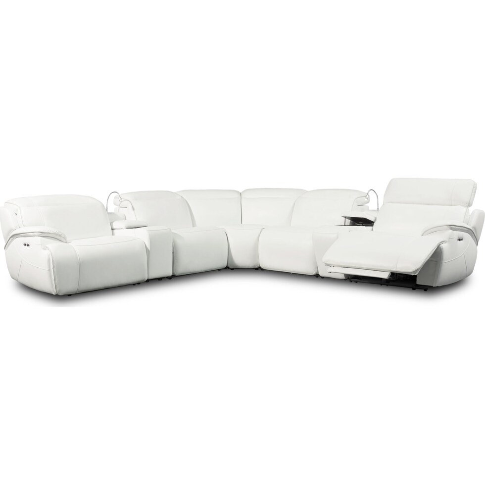 devon white sectional   