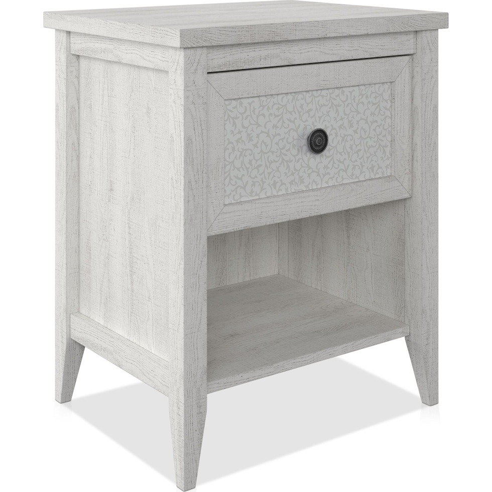 dex white nightstand   