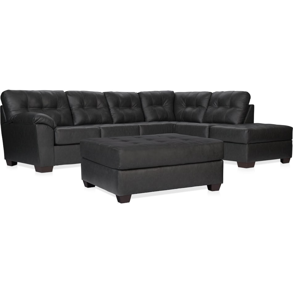 dexter gray  pc sectional and ottoman   