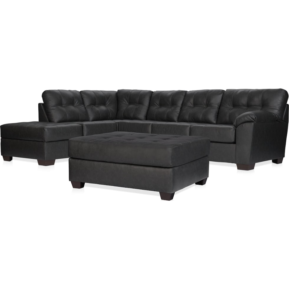 dexter gray  pc sectional and ottoman   