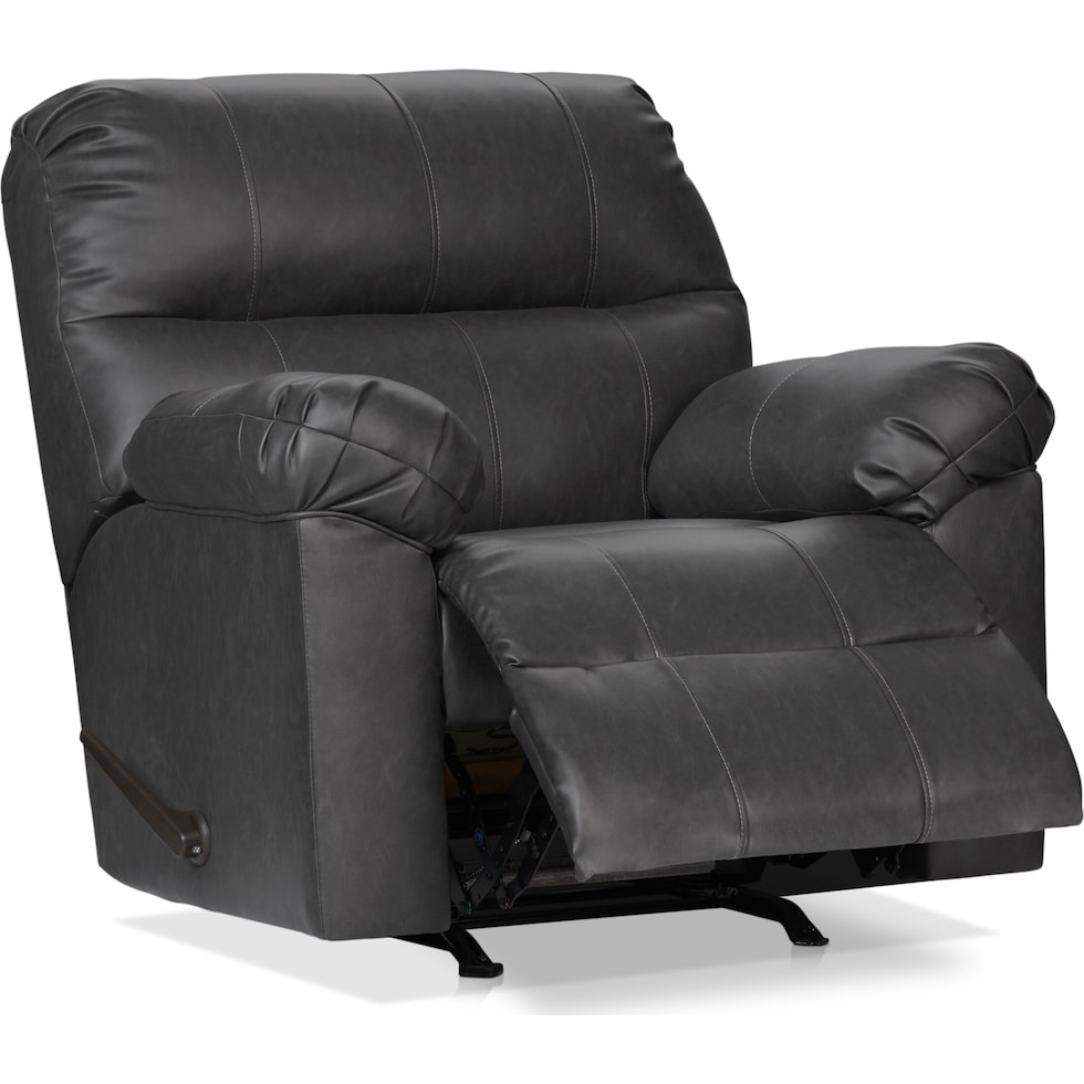 dexter gray rocker recliner   