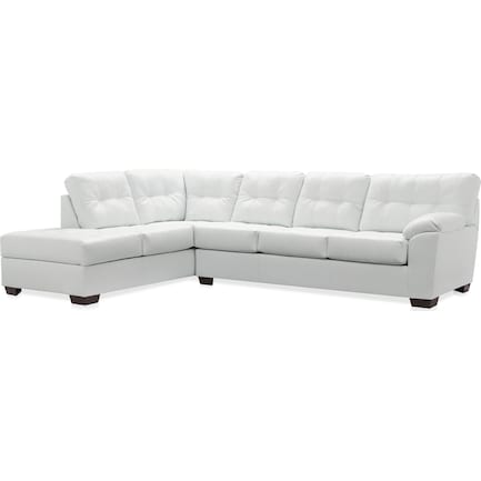 Dexter 2-Piece Sectional with Right-Facing Chaise - White