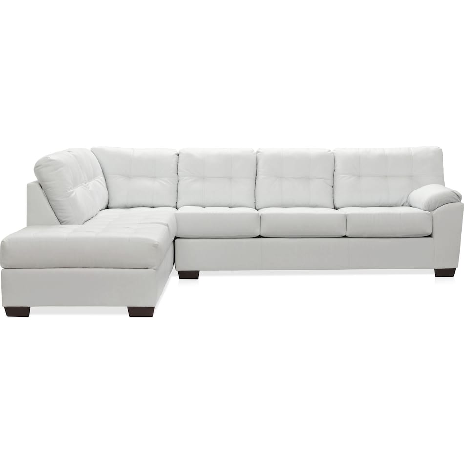 dexter white  pc sectional   
