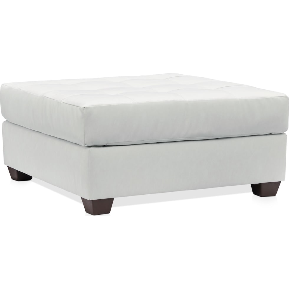 dexter white ottoman   