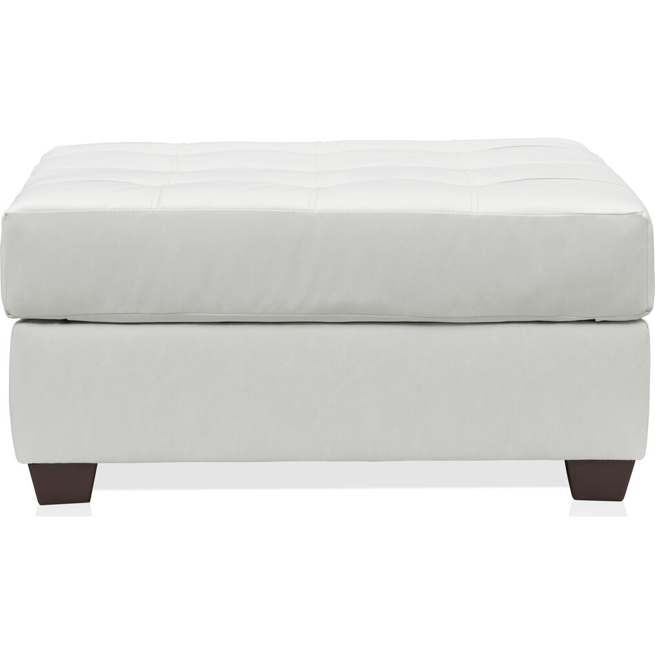 dexter white ottoman   