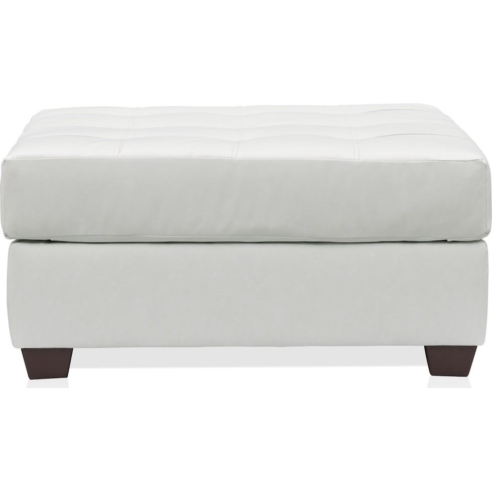 dexter white ottoman   