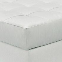 dexter white ottoman   