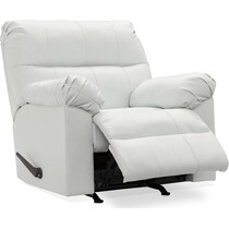 dexter white rocker recliner   