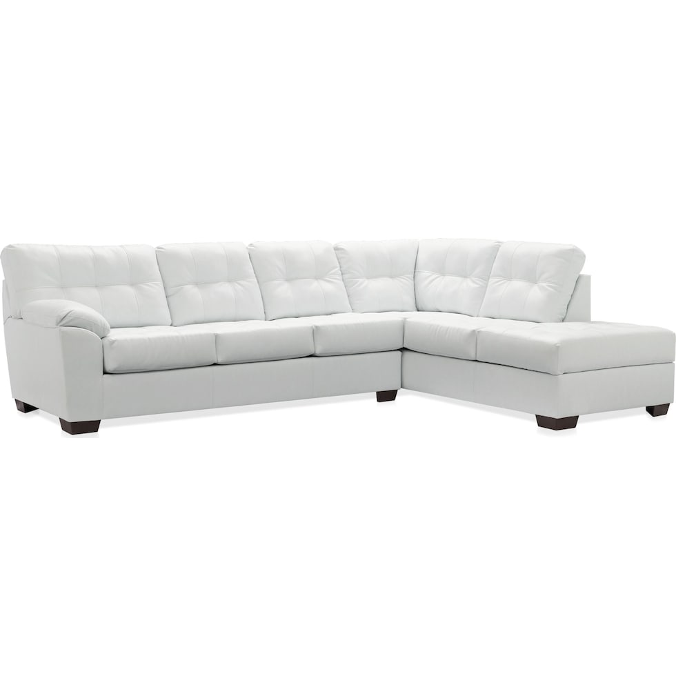 dexter white sectional   