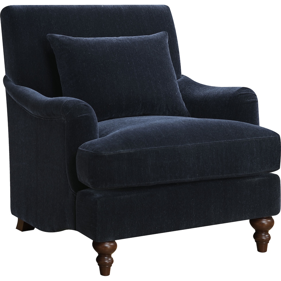 diego blue accent chair   