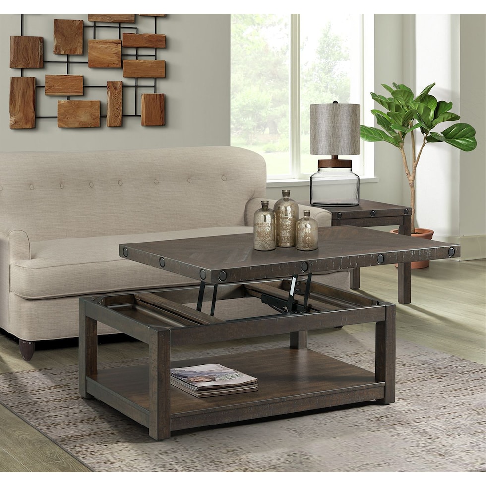 dill gray coffee table   