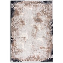 distress light brown area rug  x    
