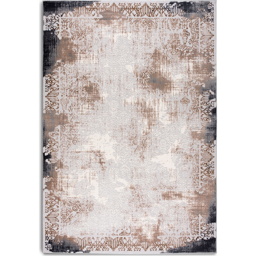 distress light brown area rug  x    