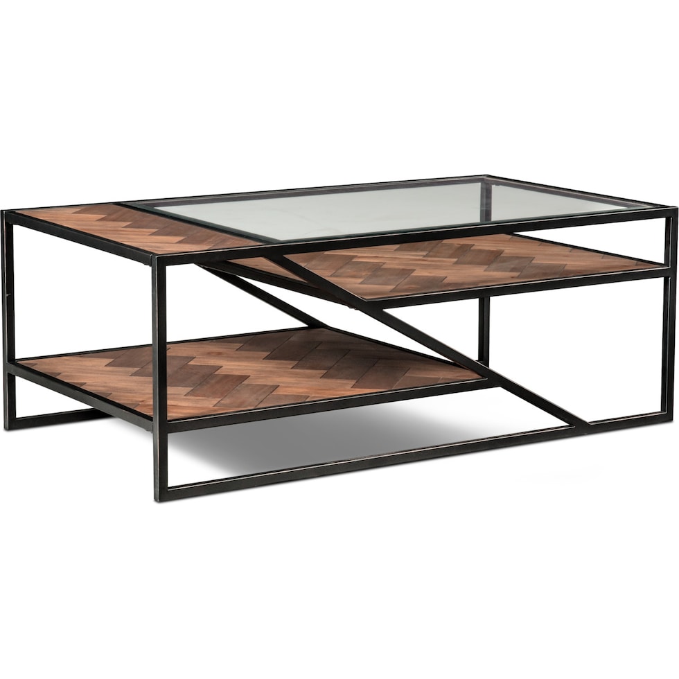 district gunmetal coffee table   