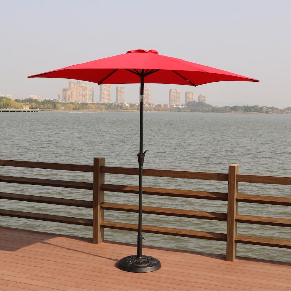 district red outdoor umbrella   