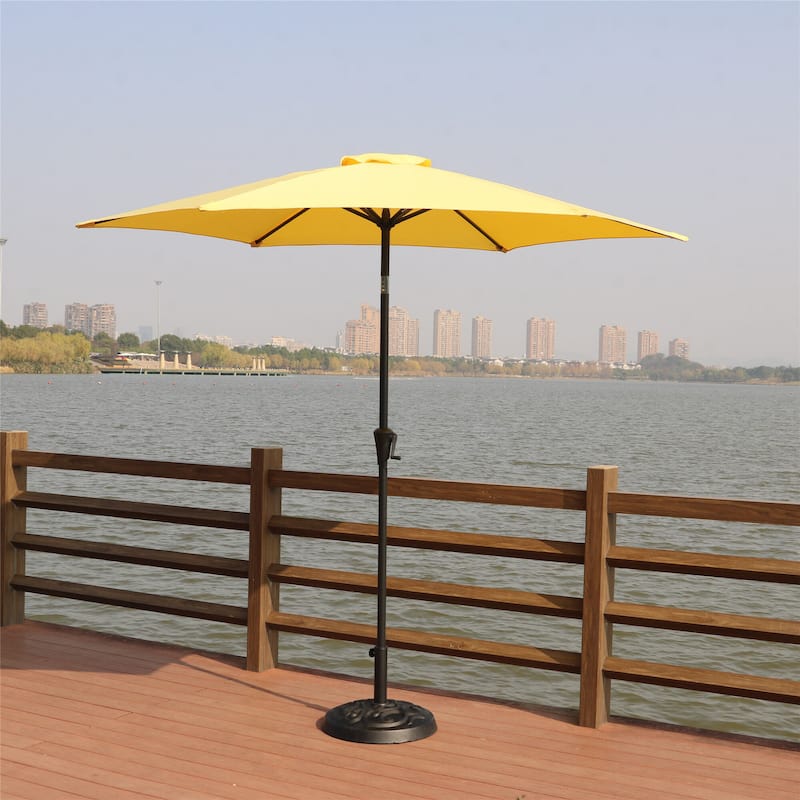 District Outdoor Umbrella Yellow American Signature Furniture