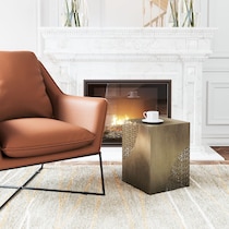 divergent gold accent table   