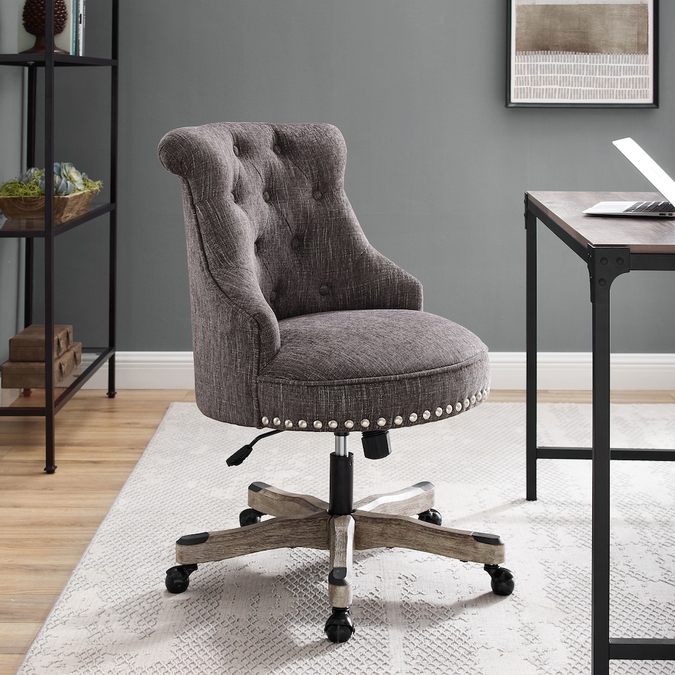 dixie gray office chair   