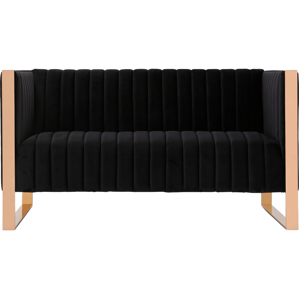 dobrev black loveseat   