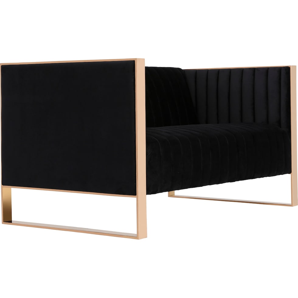 dobrev black loveseat   