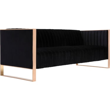 Dobrev Sofa - Black/Rose Gold