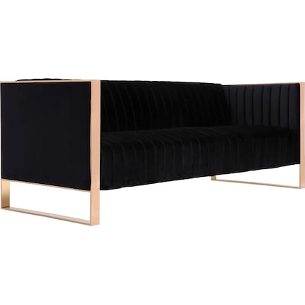 Dobrev Sofa - Black/Rose Gold