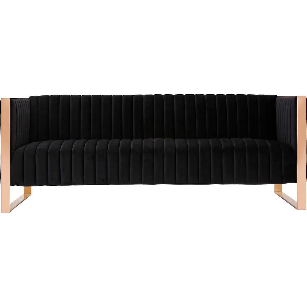 dobrev black sofa   