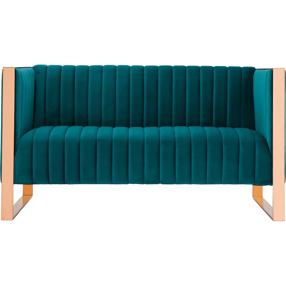 dobrev blue loveseat   