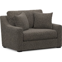 dobson dark brown chair and a half   