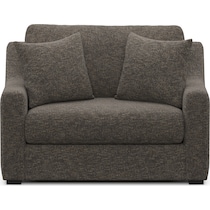 dobson dark brown chair and a half   