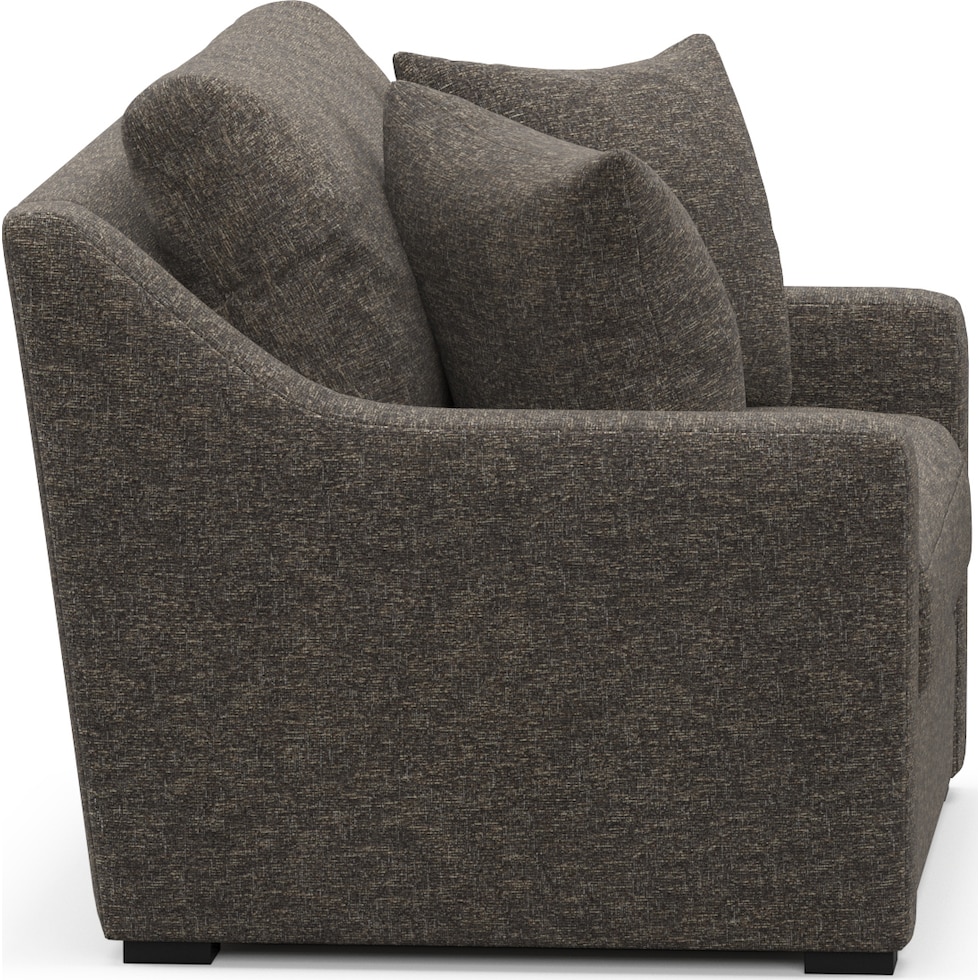 dobson dark brown chair and a half   