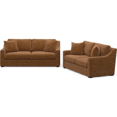 Dobson Foam Comfort 2 Pc. Living Room - Sundar Spice