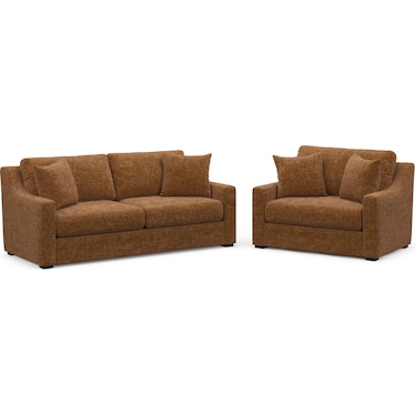 Dobson Foam Comfort 2 Pc. Living Room - Sundar Spice
