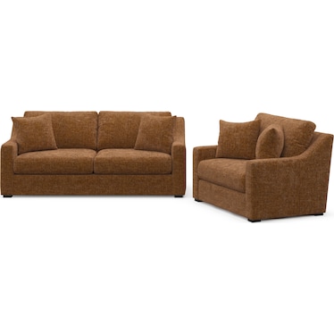 Dobson Foam Comfort 2 Pc. Living Room - Sundar Spice