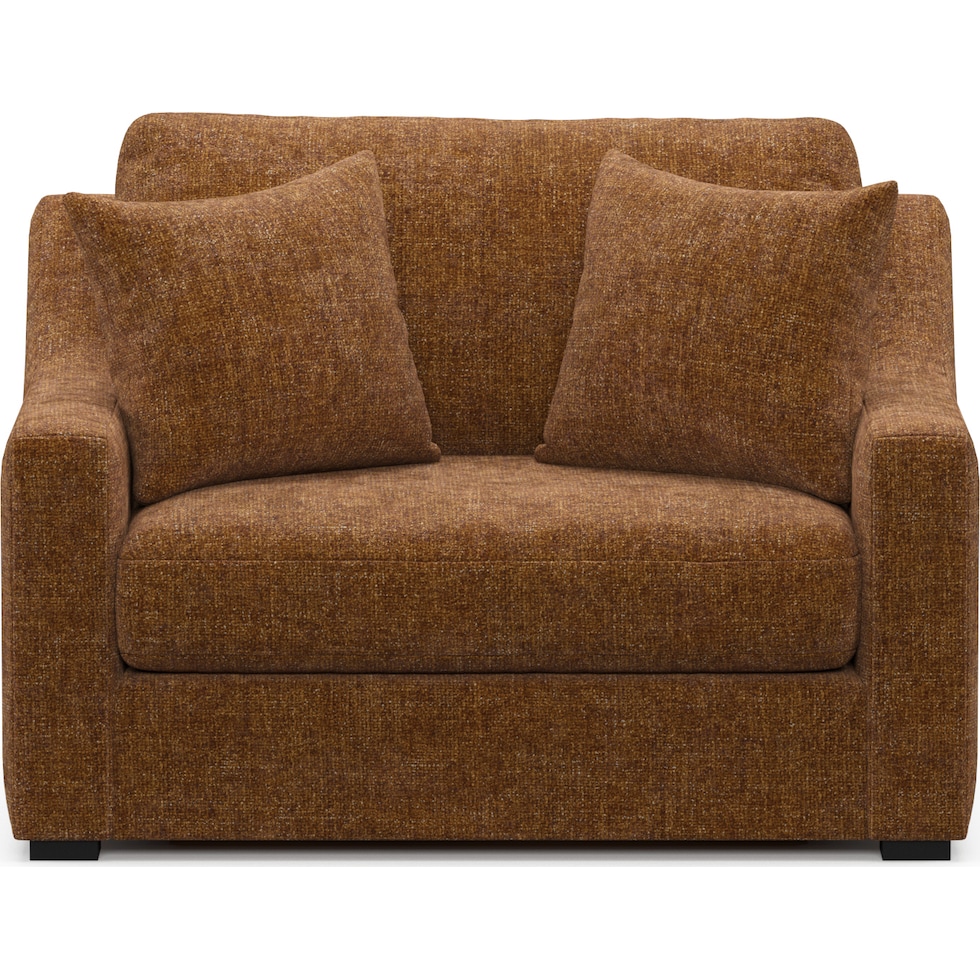 dobson light brown chair and a half   