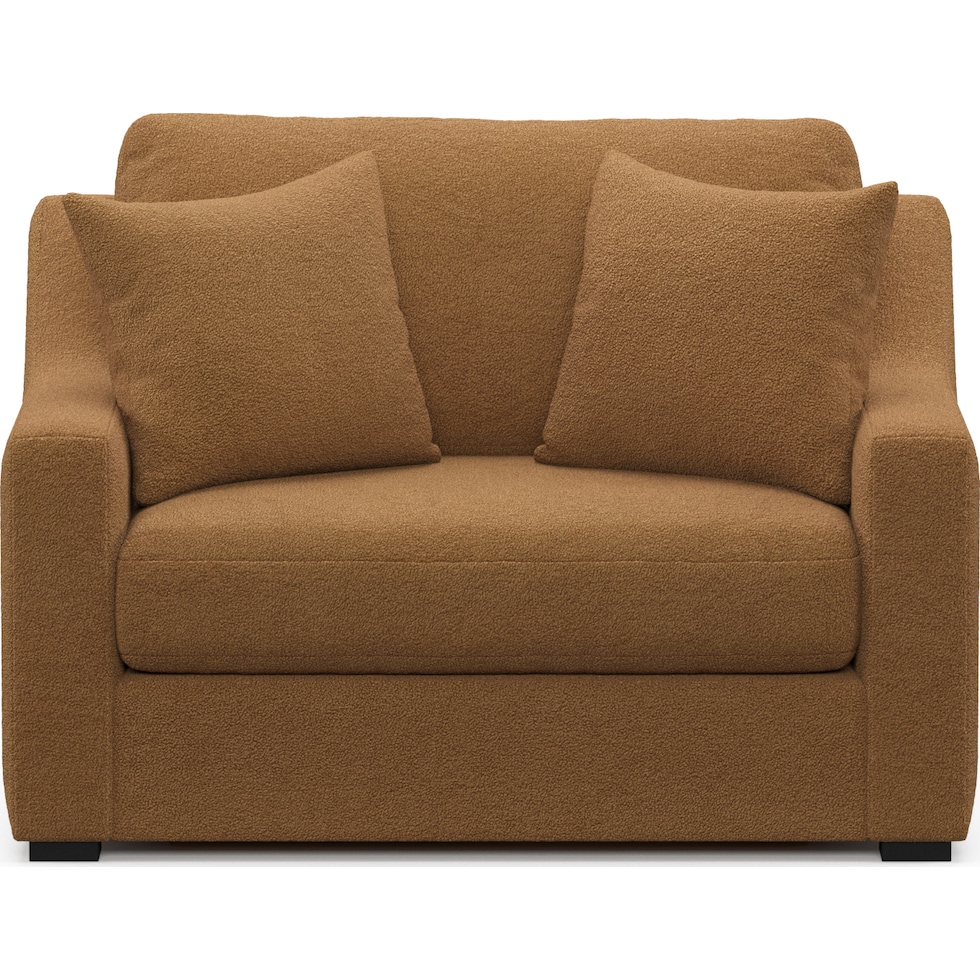 dobson light brown chair and a half   