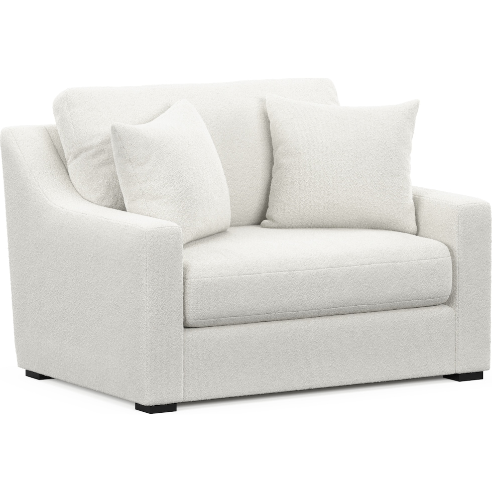 dobson white chair and a half   